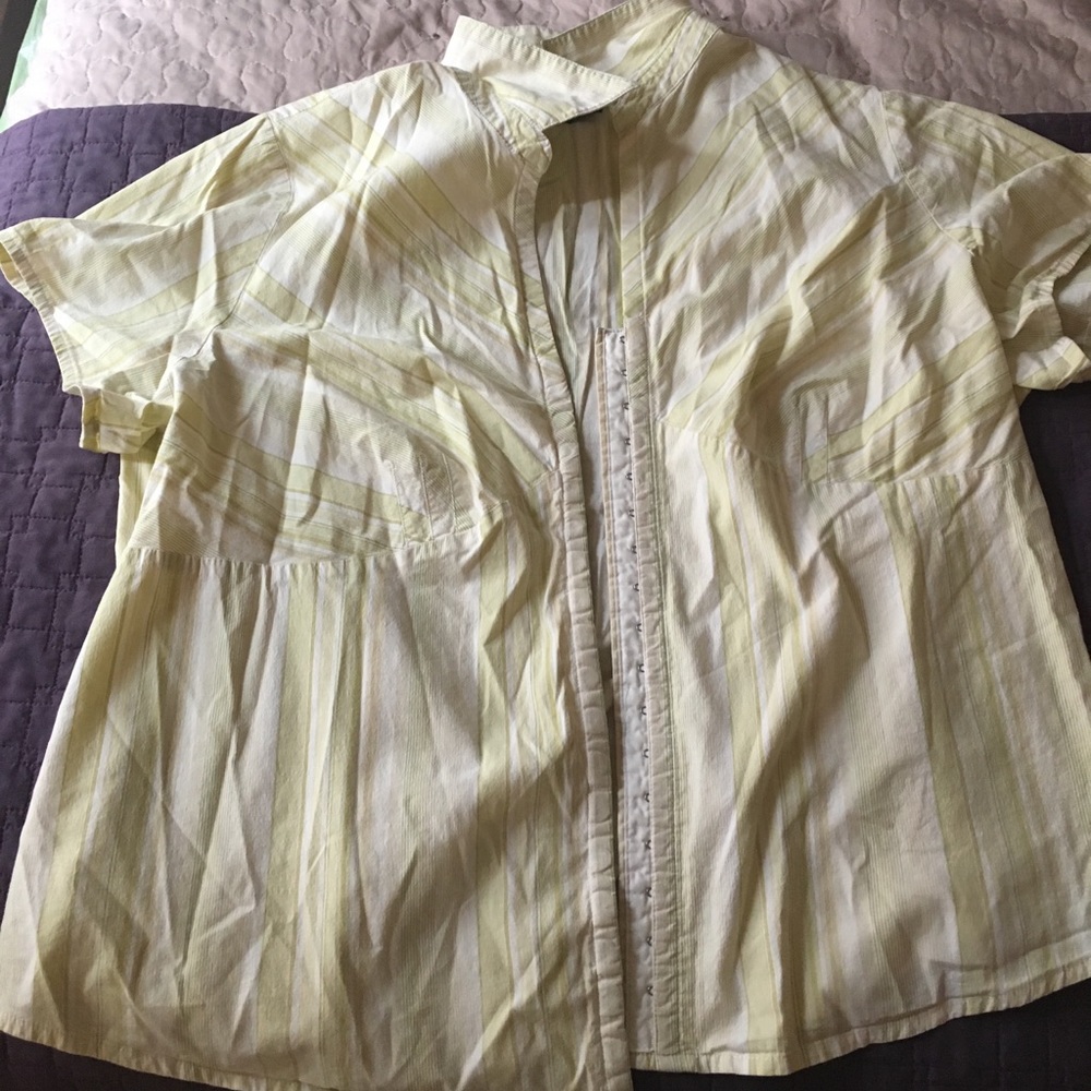 Venezia Beige Striped Shorts. Size 18/20.